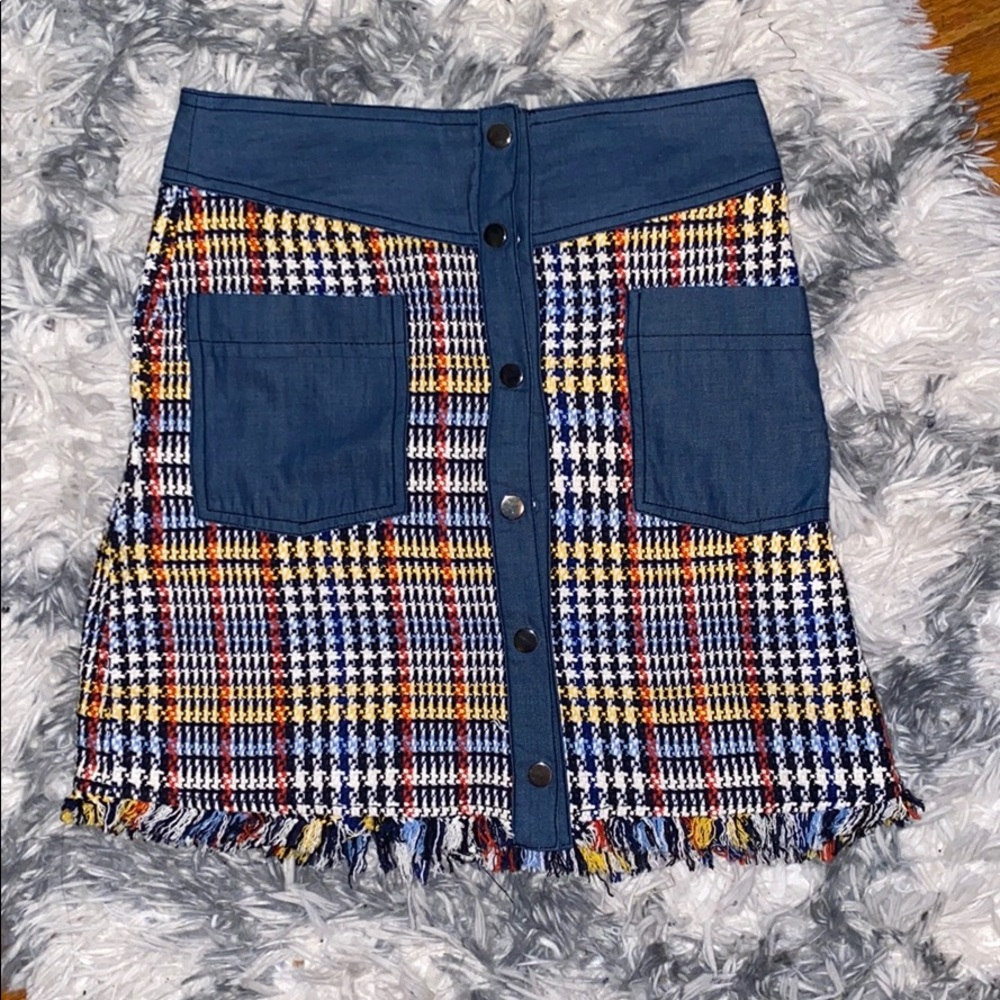 Pocket colorful skirt